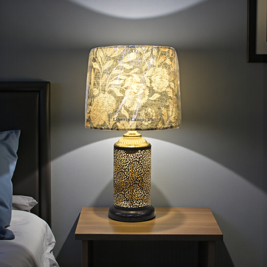 Regal Edge Metal Table Lamp (Pair)