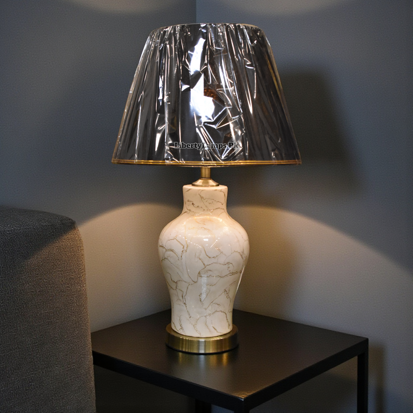 Ivory Terra™ – Off-White Ceramic Textured Lamp Pair