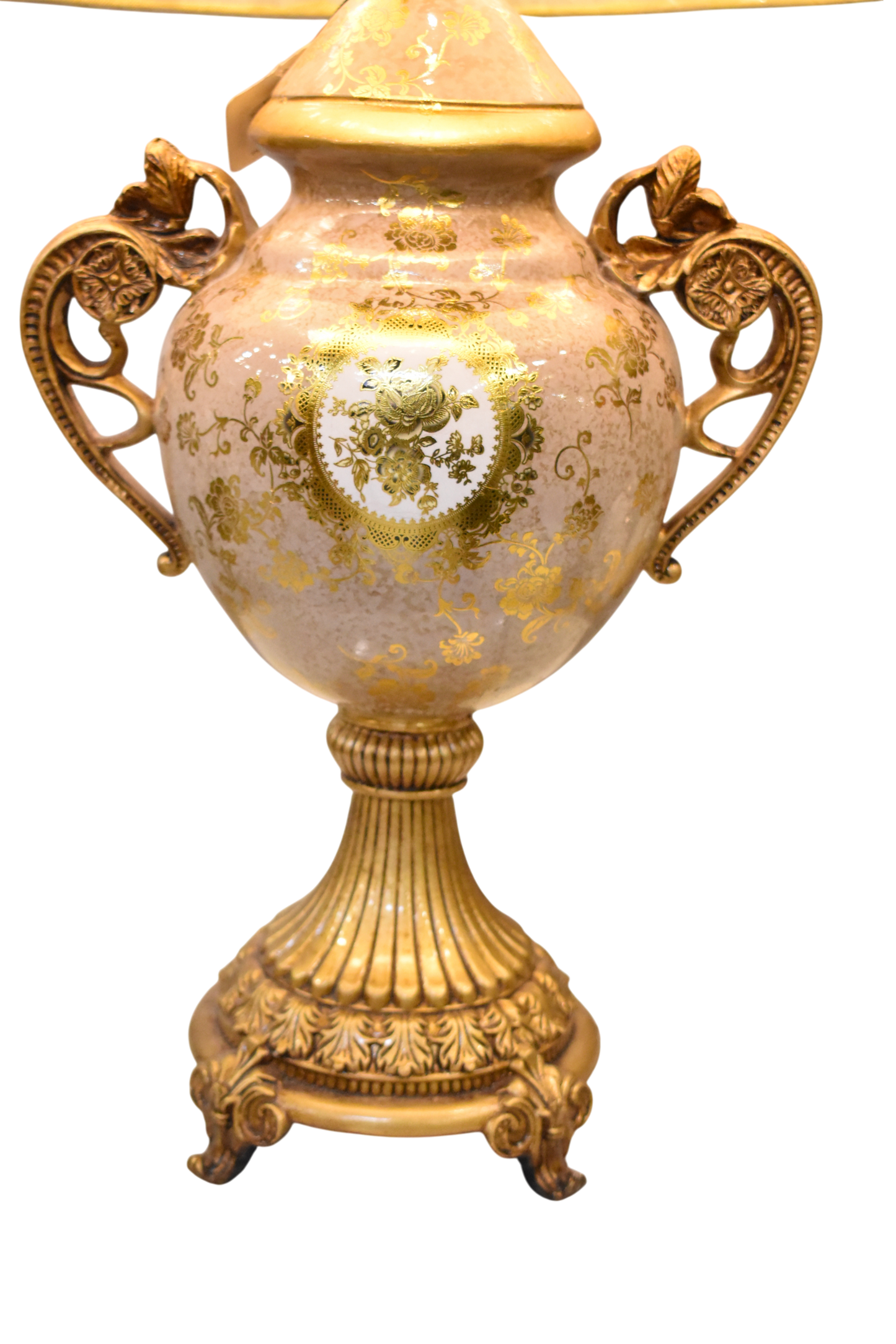 Turkish Beige Gold Table Lamp  – Pair of Lamps