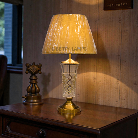 ✨ Crystal Edge Cutting Glass Table Lamp (Pair) ✨