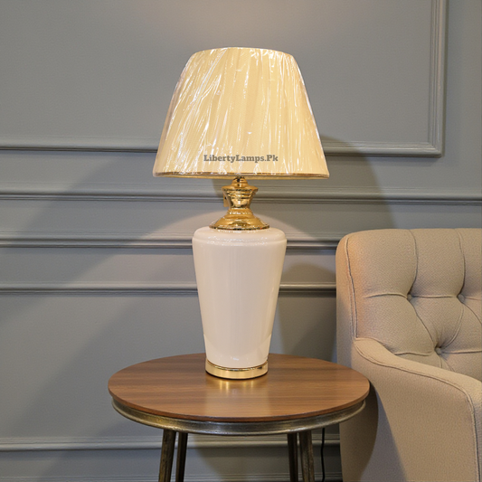 Royal Ivory Ceramic Table Lamp (Pair)