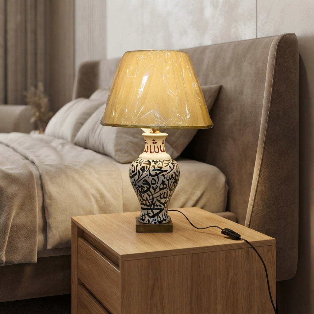Ceramic Calligraphy Elegance™ – Pair Ceramic Lamps