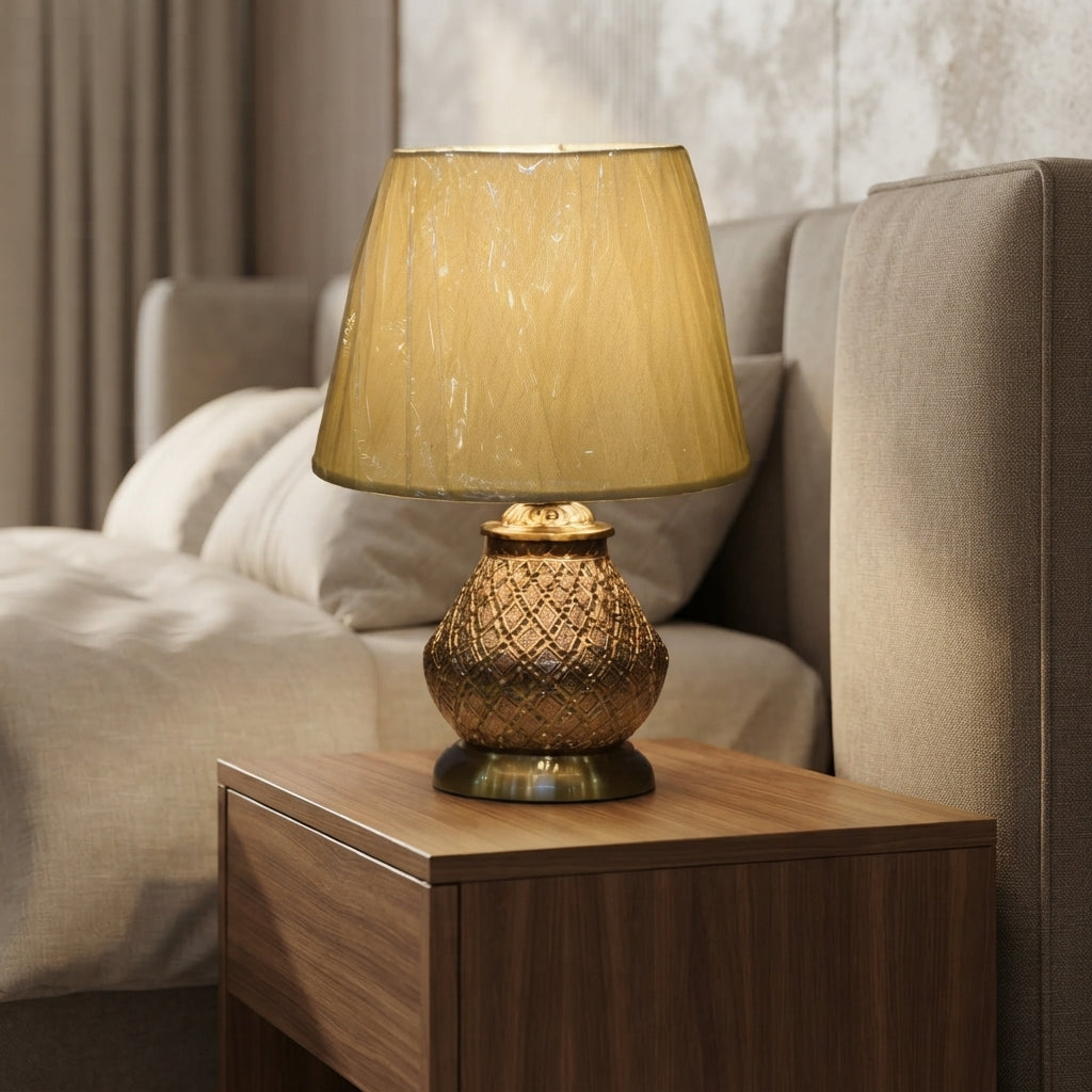 Copper Double Light Lamp Pair