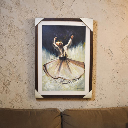 Whirling Serenity™ – Sufi Oil Painting on Canvas