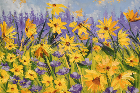 Elegant Bloom – Floral Handmade Oil Painting