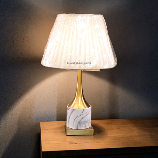 StoneFusion Luxe™ – Metal & Marble Texture Lamp Pair