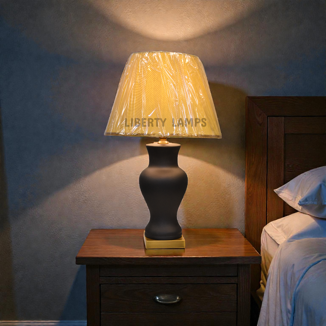Majestic Ivory Ceramic Table Lamp (Pair)