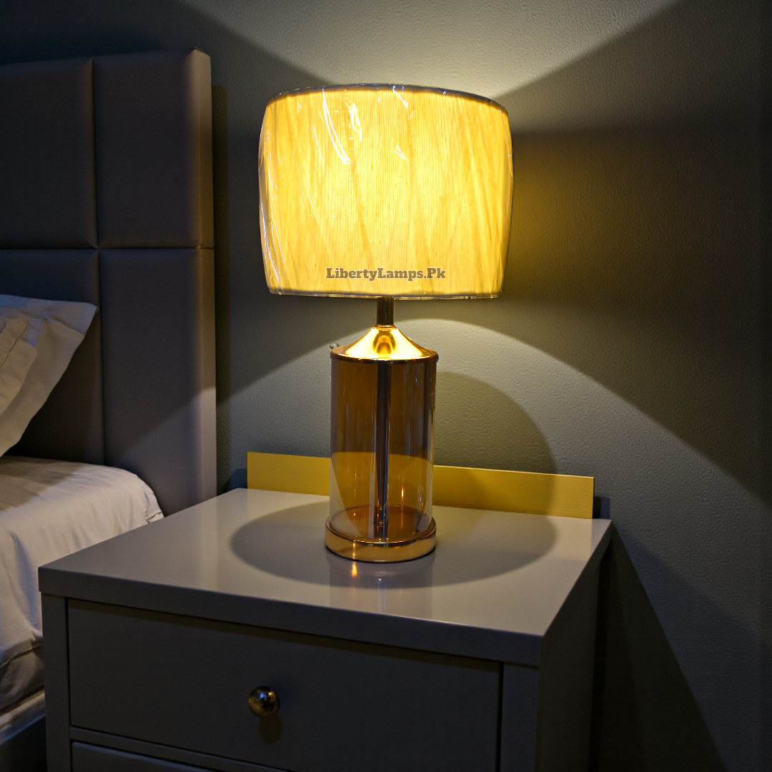 Elegant Glass Table Lamp – Compact Luxury Lighting
