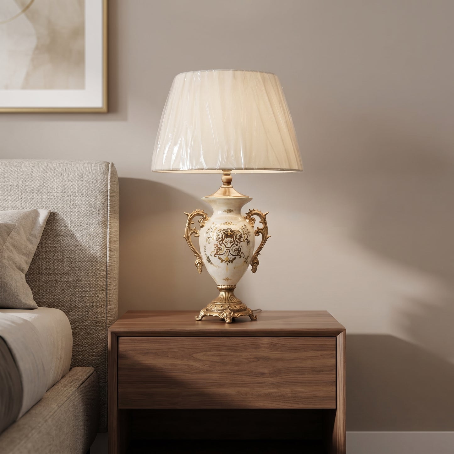 Ottoman Glow™ – Turkish Fish Bone Lamp Pair (27 Inch Height)