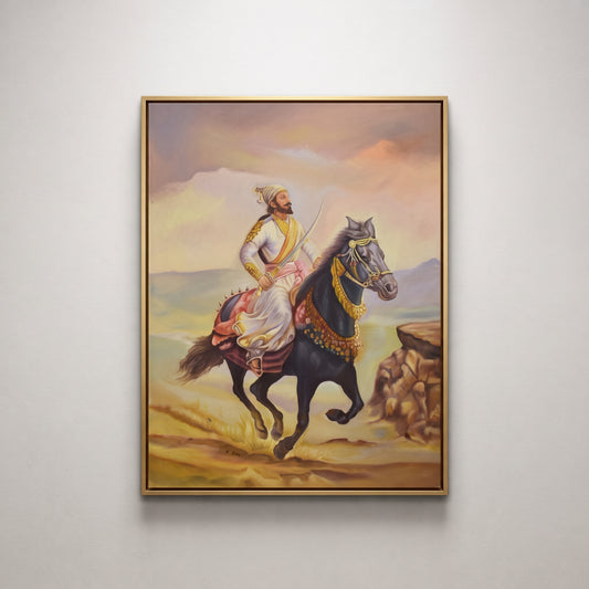 Mughal Legacy™ – Handmade Mughal Art Oil Painting on Canvas