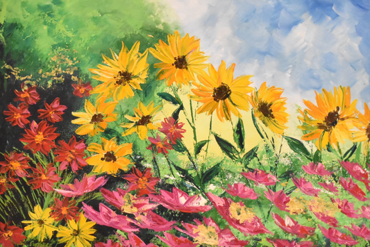 Elegant Bloom – Floral Handmade Oil Painting