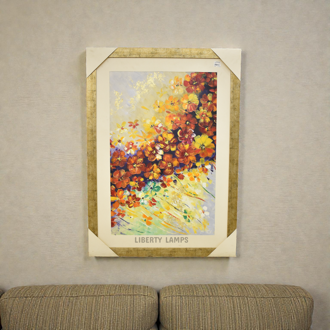 Blossom Serenity Floral Oil Painting (Single)