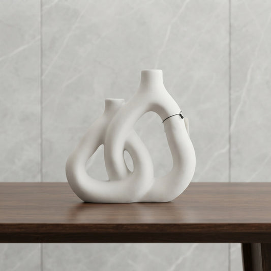 Ivory Elegance™ – White Decorative Vase