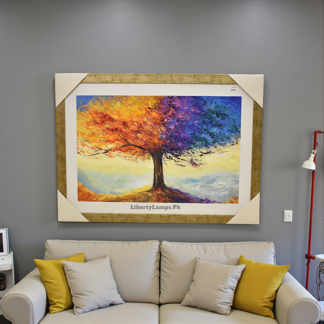 Serene Valley Landscape Oil Painting (Single)