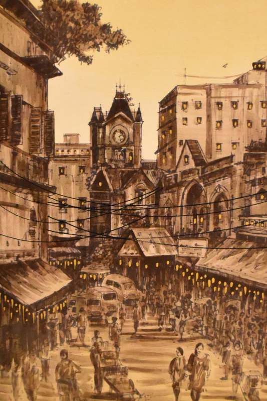 Old Lahore Heritage – Handmade Oil Painting