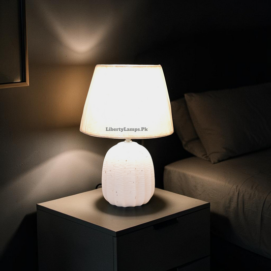 Snow Earth™ – White Terracotta Lamp Pair