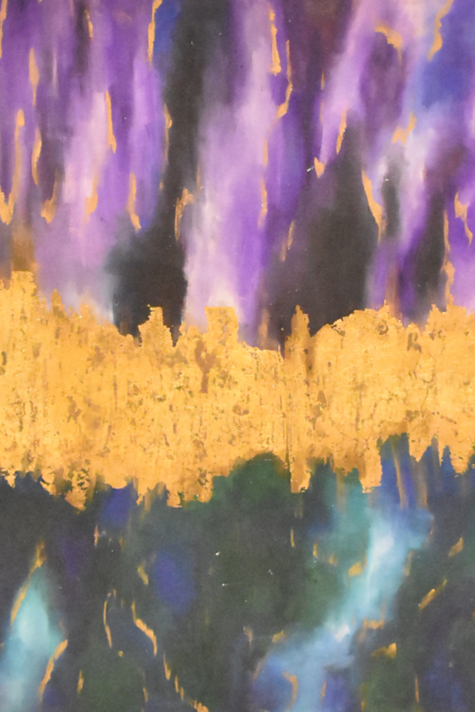 sufil islamic calegraphy  oil painting on canvas  size  24*36