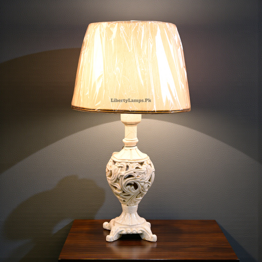 White Ryzen Table Lamp – 18 Inch  ( Pair )