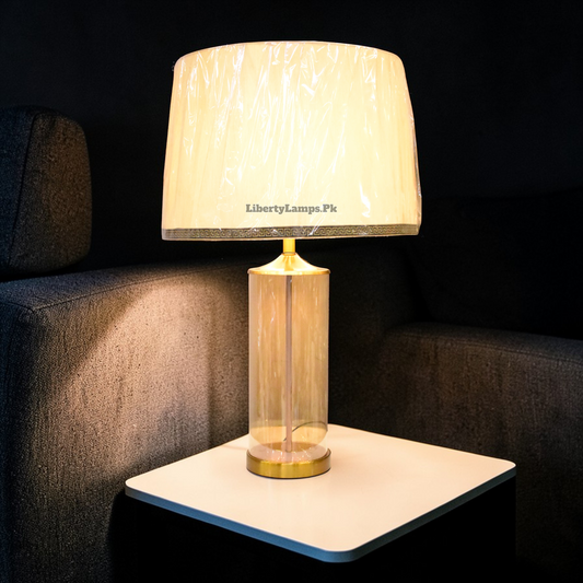 Cylinder Glass Lamp Pair