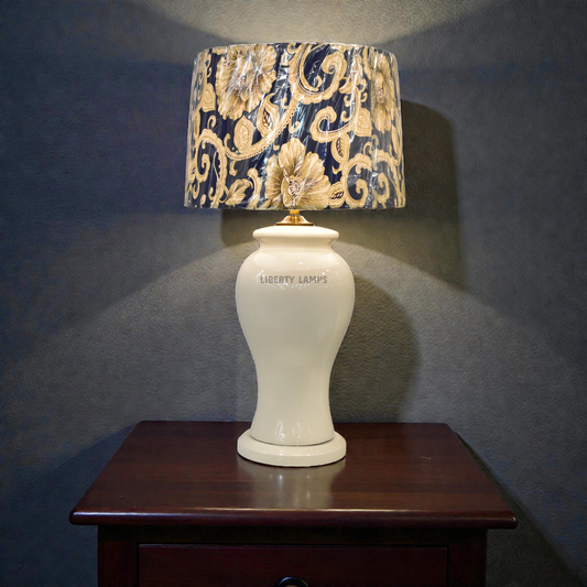 Celestial Ivory Porcelain Table Lamp (Pair)