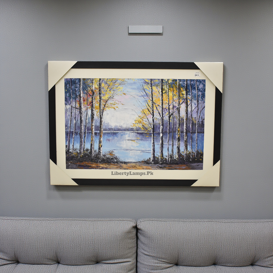 Golden Horizon Landscape Oil Painting (Single)