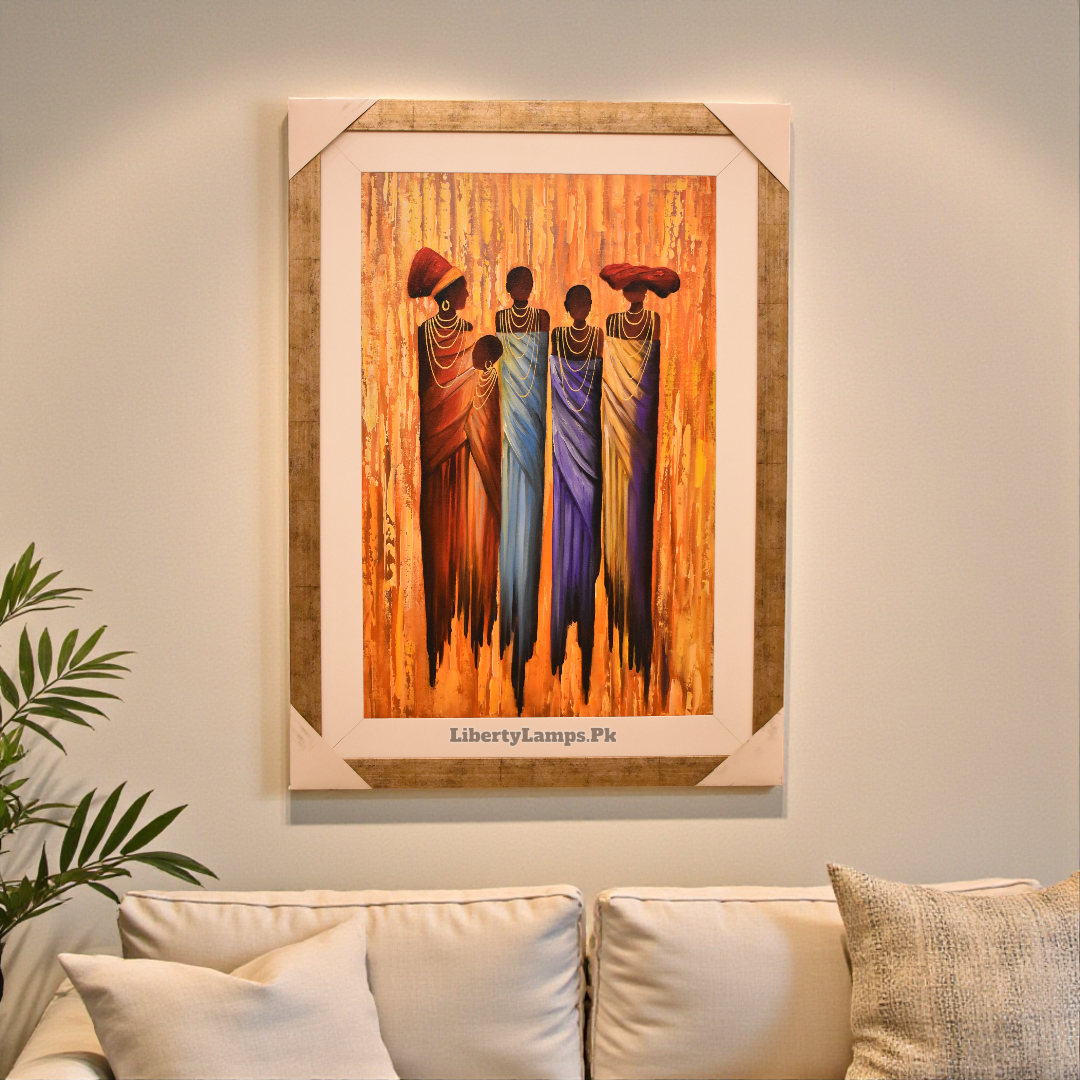 African Heritage – African Family Handmade Oil Painting on Canvas