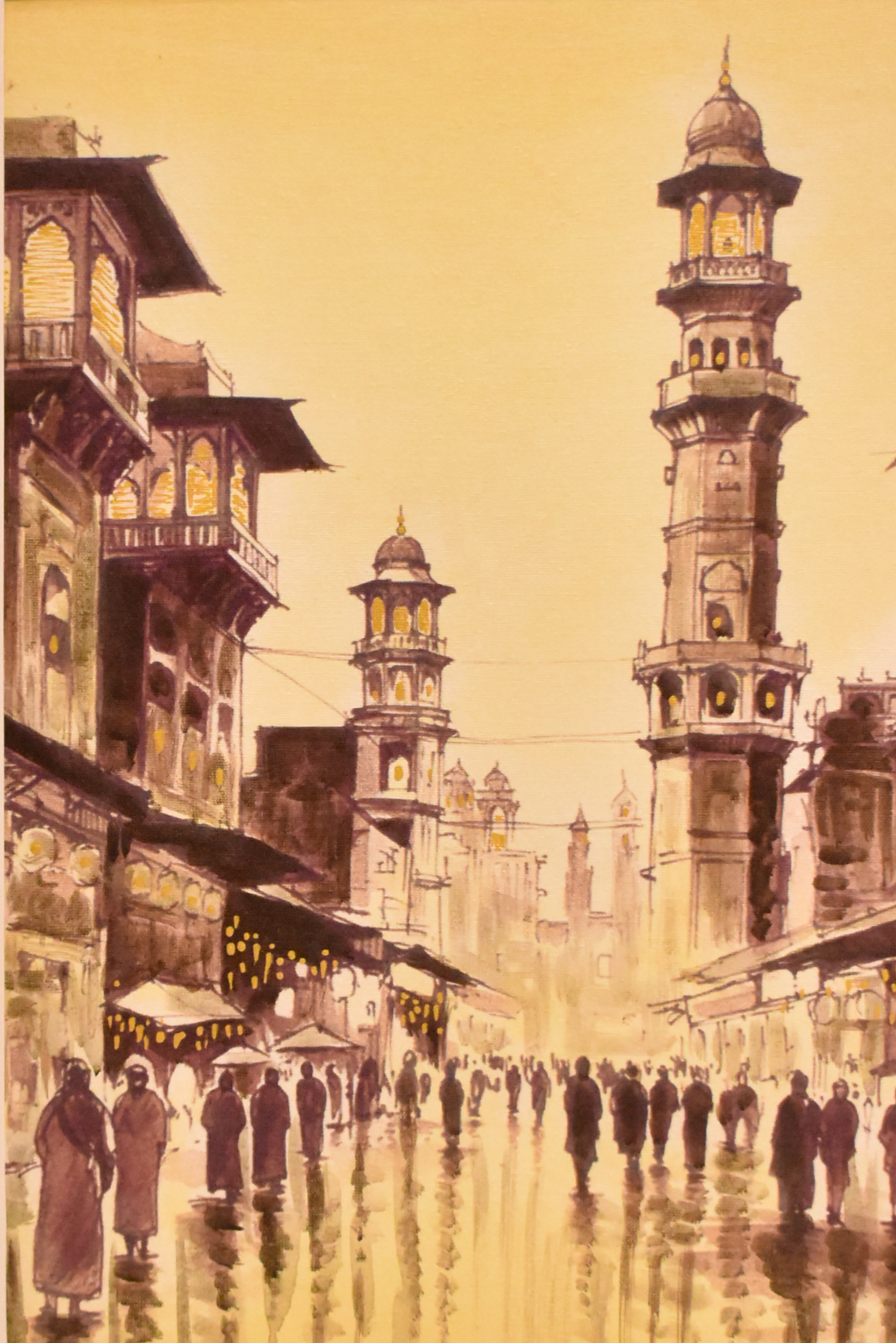Heritage Streets – Old Lahore Handmade Oil Painting