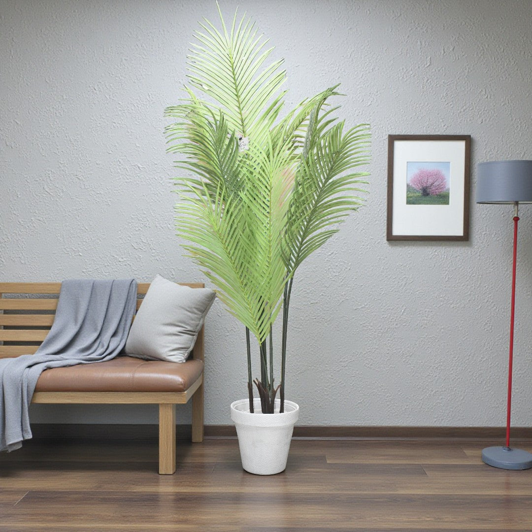 Fancy Artificial Palm Plant – 18 Leaves Luxury Green Décor