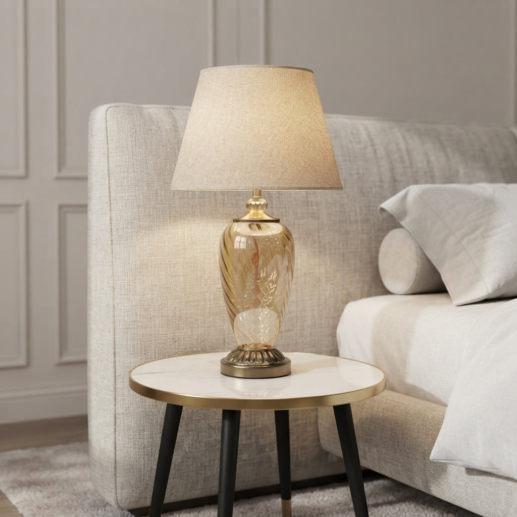 Crystal Glow™ – Glass Lamp Pair