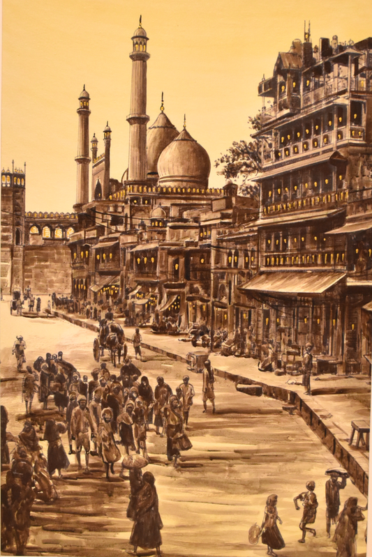 Old City Charm – Handmade Oil Painting on Canvas