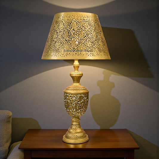 Metal Table Lamps with Metal Shade (Pair Set)