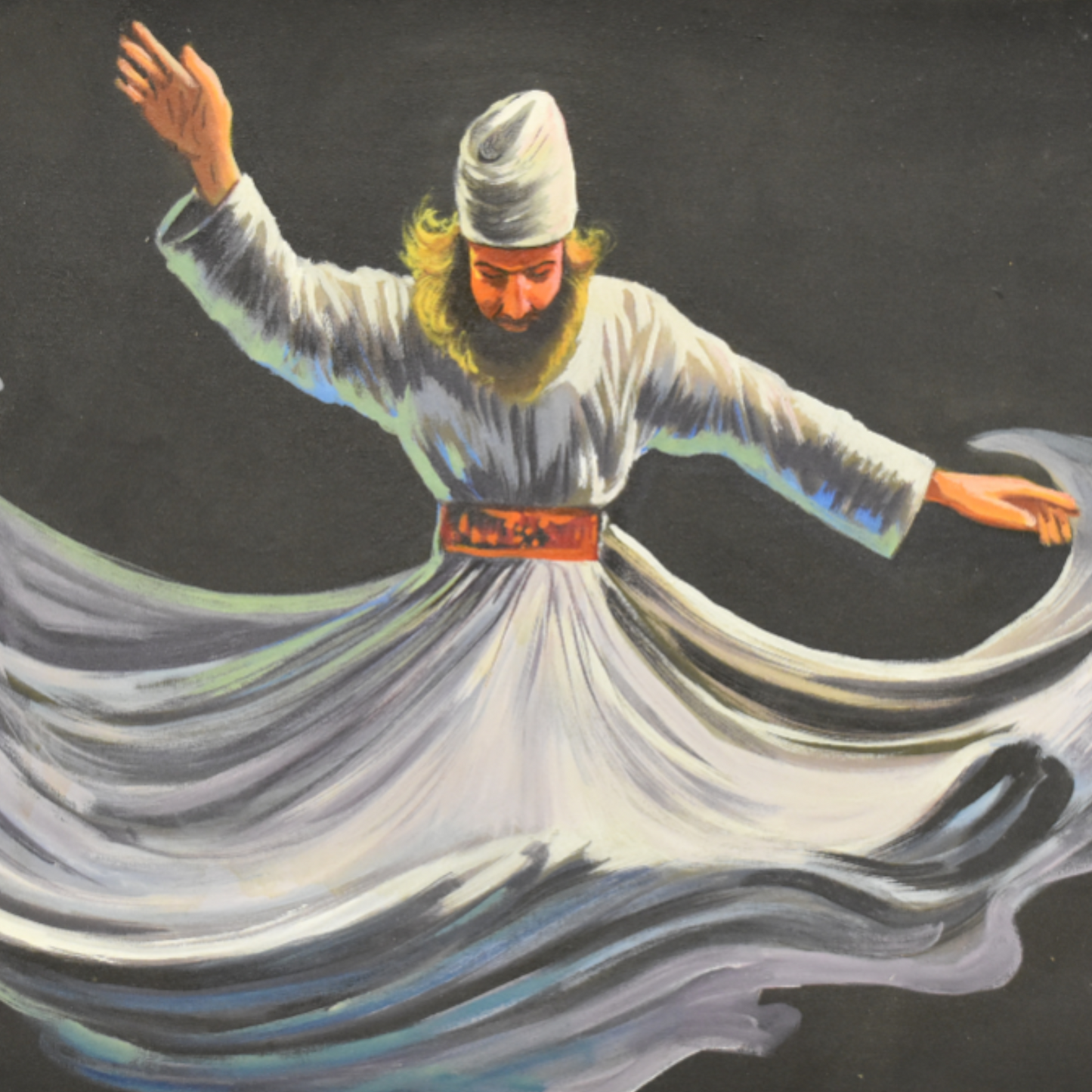Mystic Whirl™ – Sufi Handmade Oil Painting on Canvas