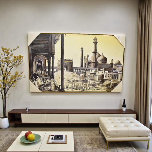 Echoes of Old Lahore – Oil Painting on Canvas