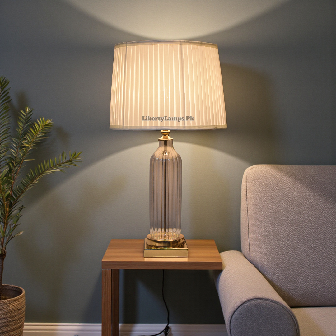 Radiant Clarity Glass Table Lamp (Pair)