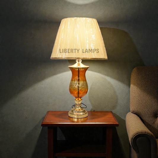 Printed Glass Radiance Table Lamp (Pair)