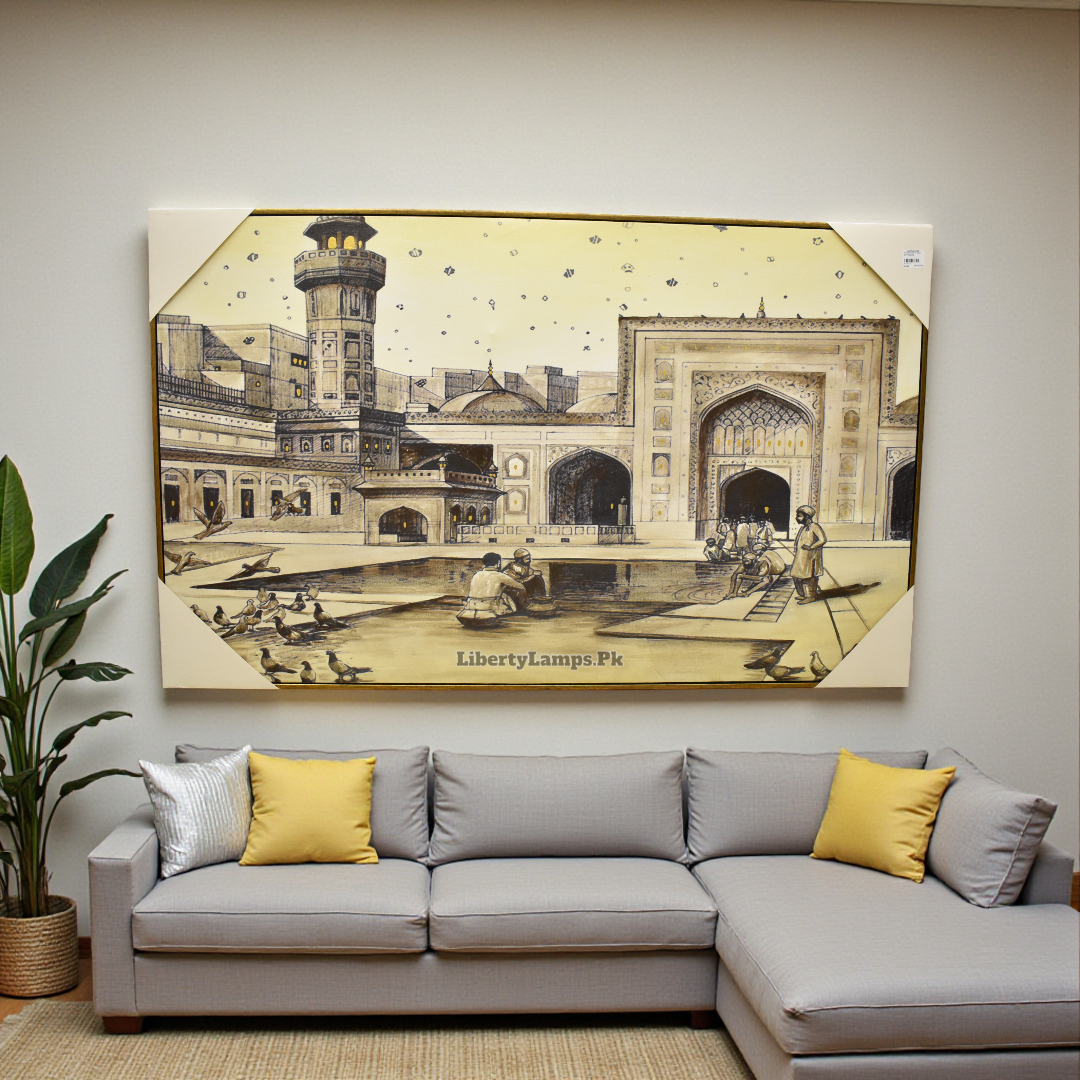 Heritage of Lahore – Old Lahore Oil Painting on Canvas