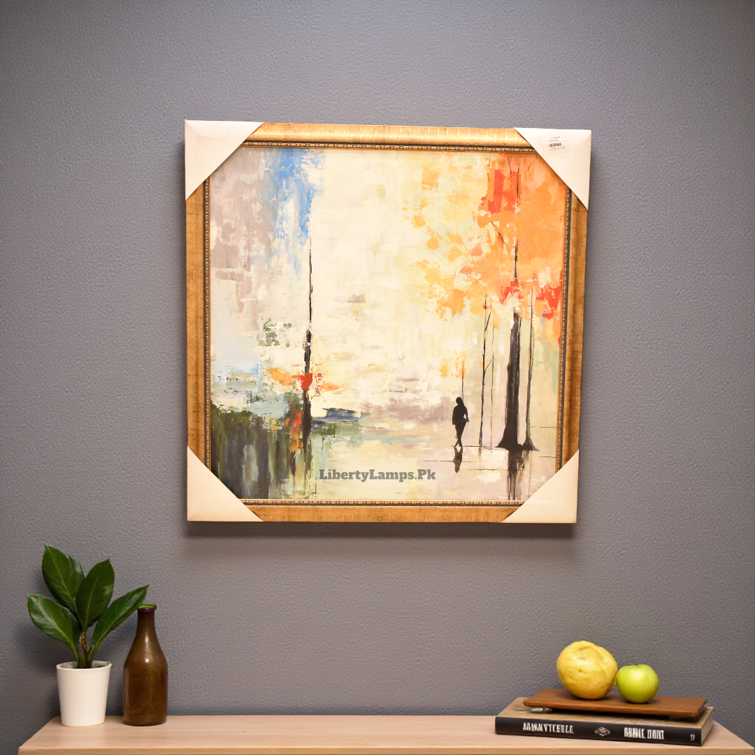 Crimson Motion – Abstract Handmade Oil Painting (Single)