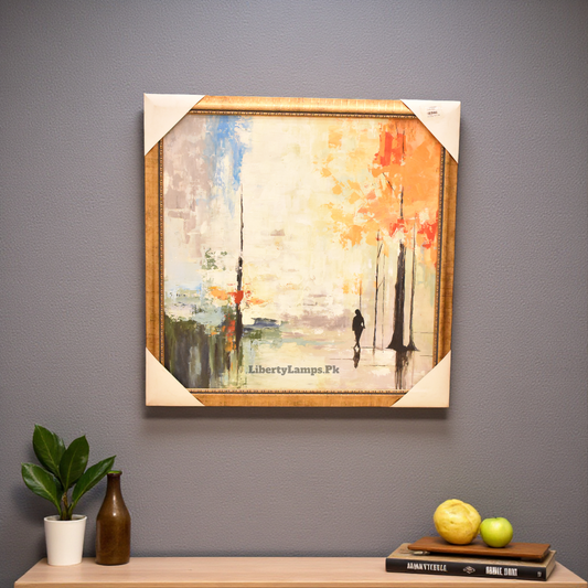 Crimson Motion – Abstract Handmade Oil Painting (Single)