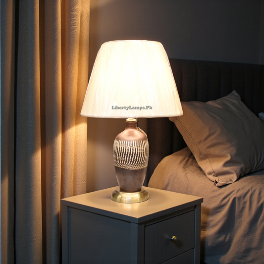 Handcrafted Terracotta Table Lamp – Warm Rustic Charm