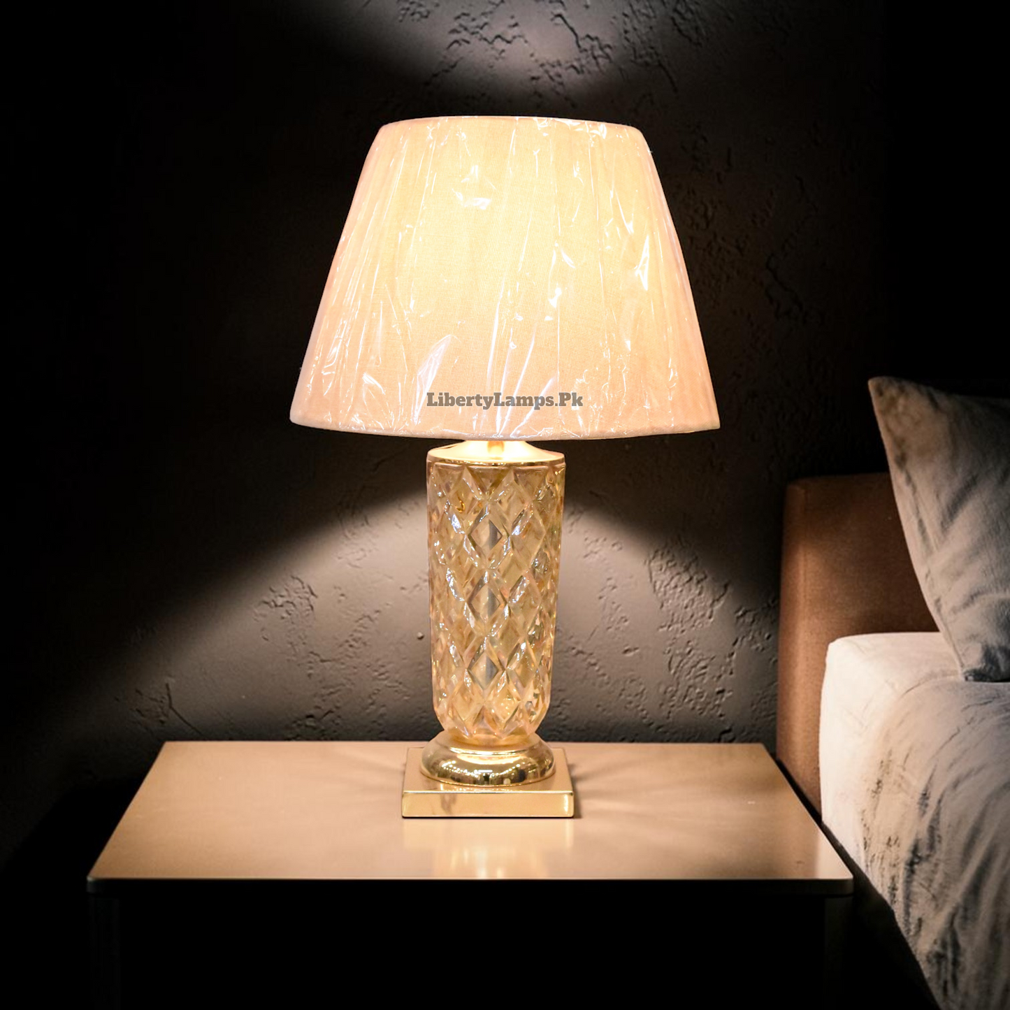 Crystal Elegance™ – Glass Lamp Pair