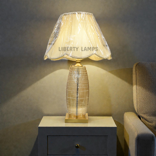 Textured Glow Designer Table Lamp (Pair)