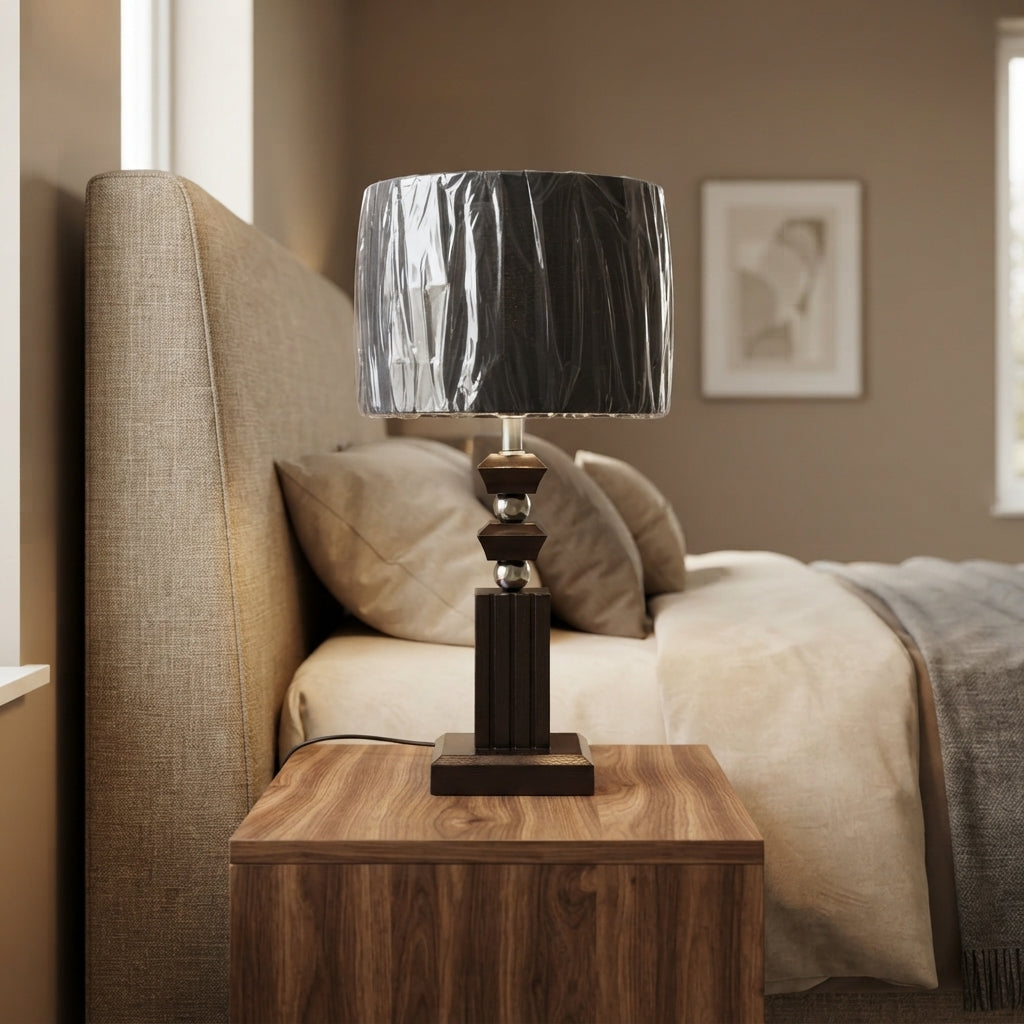 Wooden Elegance™ – Pair Wooden Lamps