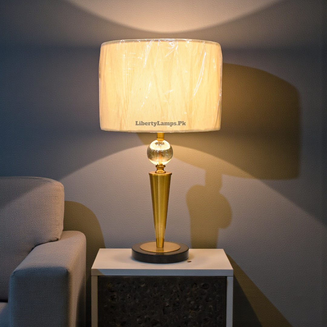 Crystal Ball Table Lamps – Pair