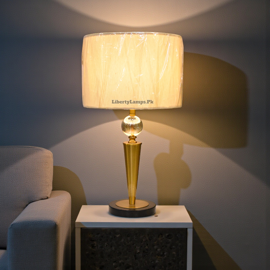 Crystal Ball Table Lamps – Pair