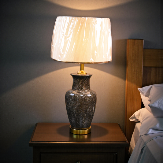 Textured Ceramic Table Lamp – 23 Inch (Pair )