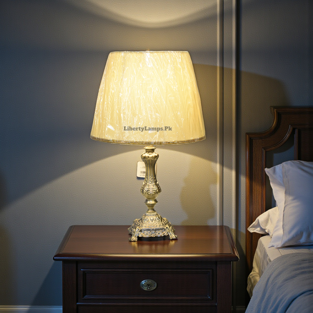 Noir Crest Metal Table Lamp (Pair)