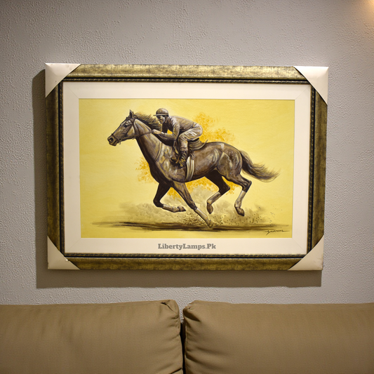 Equestrian Valor™ – Horse Polo Handmade Oil Painting  on Canvas