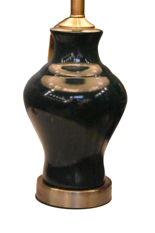 Midnight Glow™ – Black Porcelain Lamp Pair