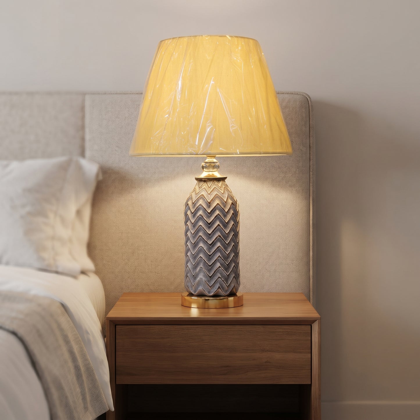 Stone Grey™ – Gray Terracotta Lamp Pair