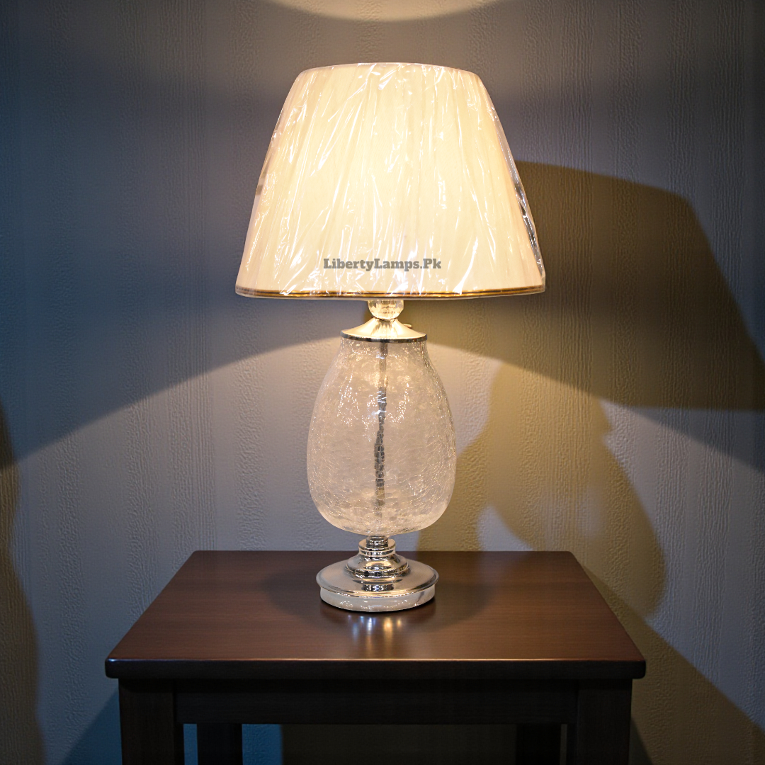 Cracking Glass Table Lamps – Pair